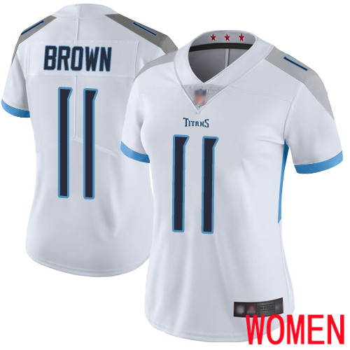 Tennessee Titans Limited White Women A.J. Brown Road Jersey NFL Football #11 Vapor Untouchable->women nfl jersey->Women Jersey